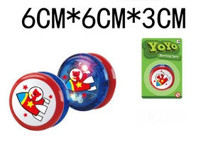 6cm magic flashing YOYO toy with LED light for promotion,cheap yoyo toys for kids