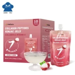 7 Calories Vegan Zero Sugar Healthy Drinkable Dessert Pouch Konjac Snack Collagen Peptide Lychee Flavor Konjac Jelly