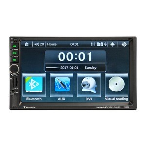 7 inch Car Radio Mirror HD 2 Din Bluetooth Car MP5 Player FM Radio USB AUX Remote Control Rear View Camera Multimedia Player