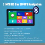 7 Inch Wince 256MB+8GB Car AVIN GPS Navigation FM 800*480 latest Europe Map Sat nav Truck bluetooth gps navigator with BT