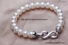 8-9mm AAA bread round white wedding bride romantic jwelry freshwater beads pearl bracelet