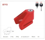 8713 Colorful Motorcycle Bicycle Wheel Safe Disc Lock, lock alarm with alarm on bike