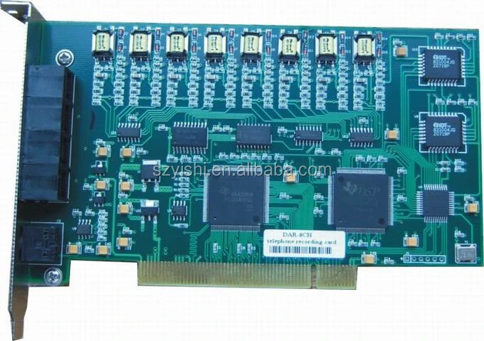 8ch PCI Telephone recording card (DAR-8CH), DSP Voice Logger, 8-Line Telephone Recording PCI card
