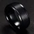 Import 8mm  Black brushed and bevelved edges Tungsten Carbide  Ring Wedding Band ring from China