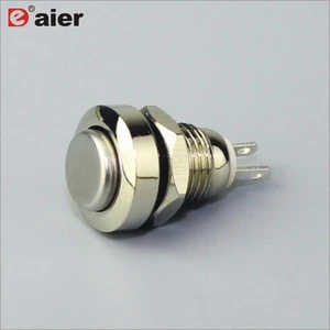 8mm High Shape Button SPST 1NO Momentary Metal Pushbutton Switch