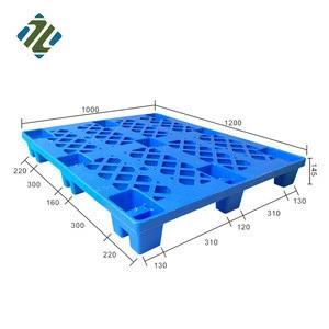9 Legs Single Faced HDPE Light Duty Warehouse Industry Plastic Pallet For Sale