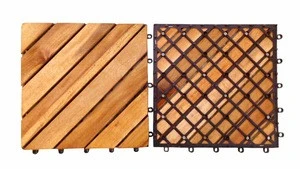 Acacia Outdoor Wooden Flooring, Grey Deck Tiles HO-DK012