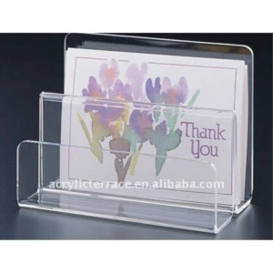 Acrylic File Or Letter Holder With In And Out Slots
