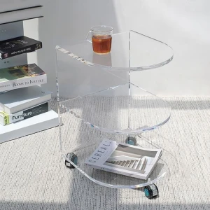 Acrylic Lucite Sofa Side Table  End Table