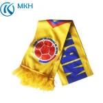 advertising jacquard knitted football scarf customized