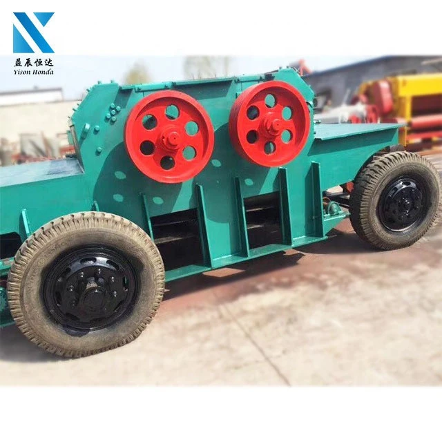 Agri machinery mobile tractor electric wood chipper diesel engine shredder machine price made in china