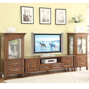 AJJ hot retro furniture wooden tv cabinet designs modern living room tv cabinet Solid wood More drawers tv stand  M602-2