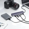 Aluminum alloy 7 in 1 Type-C Hub Multiport Dock Station with 4K Hdmi USB3.0 RJ45 SD TF USB-C PD Charging Adapter for Macbook Pro