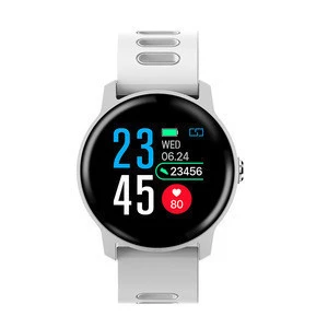 Amazon HOT Round Touch Screen sport Waterproof  Smart Watch With Pedometer Heart Rate Monitor