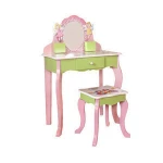 Amazon Supplier Children Furniture Dressing Table Kids Vanity & Stool Dressers Bedroom Vanity Table