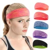 Amazon Supply 5 Color Yoga And Pilates Sports Elastic Hair Bands Sweatband Headband For Woman