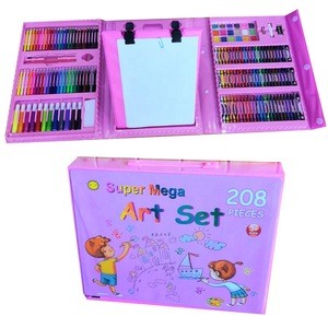 Art color pencil and color pen set for kids 208pcs
