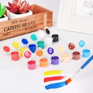Arts Crafts Plastic Storage Containers 5 ml acrylic paint pots and nail art palette for Schools, Summer Camps, Birthdays