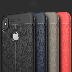 Auto Focus Leather skin Soft TPU anti-shock shell case for iphone 6 6plus 7 7plus 8 8plus X mobile phone cover case