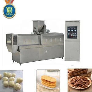 automatic stainless steel puffing snacks food produce plant