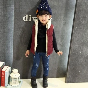 B20112A Children two sides wear Cotton-padded Vest Waistcoats
