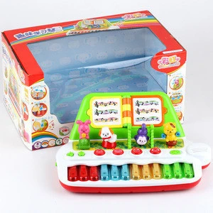 Baby cartoon music electronic organ, Educational plastic Animal music toys for kids