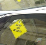 baby on board yellow black car safety sign pvc decal