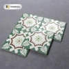 balcony 200x200mm green flower pattern floor decoration porcelain tiles floor tiles pattern ceramic tile