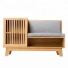 Bamboo Furniture Shoe Rack Cabinet With Soft Cushion