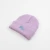 Import beanie hat with fur chunky leather patch beanies knitted hats winter from China