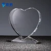 Beautiful high quality wedding gifts love screen crystal heart blank for 3d photo
