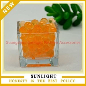 Beautiful Orange Water beads for Wedding Vase Centerpiece with Cystal Soil