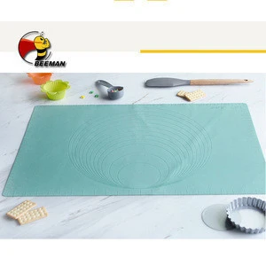Beeman Silicone Pastry Baking Kneading Dough Pin Fondant Rolling Mat With Measurements