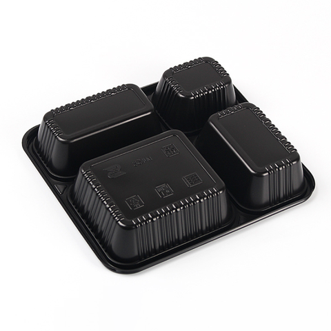 Buy Bento Microwave Take Away Food Container 4 Compartment Lunch Box ...