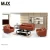 Import Best sell leather modern office sofa with wooden armrest from China