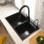 Import big size commercial handmade undermount black double bowl stainless steel kitchen sinks from China