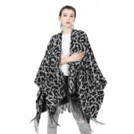Big Wool Scarf Shawl With Tassels Women Knitted Pashmina Shawl For Winter Wraps Large Blanket Scarf