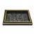 Import Black and white UV mirror printing glass surface wood frames rectangle Marble decorative serving tray for wholesale SET OF 2 from China