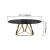 Import Black Modern Round Marble Dining Table with Stainless Steel Base from China