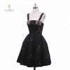 Black Tank Lace Beaded Bow Party Dress China Short Prom Evening gown