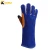 Import Blue Color Latest Leather Material Welding Gloves Heat Protection Protective Welding Gloves with competitive price from Pakistan
