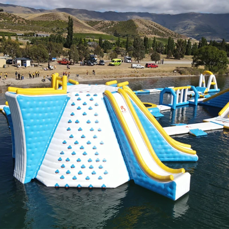 Bouncia New Floating Inflatable Water Park in Otago New Zealand