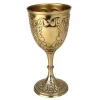Brass engraved food safe wine and champagne goblet wine glass