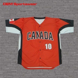Breathable softball uniform sublimated baseball jerseys