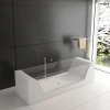 BS-8647 Unique artificial marble bathtub bathroom baths special solid surface glass tub