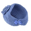 Camellia Flower Head Belt Knitting Wool Bandeau Ear Protection Head Cover Hair Ornaments Sell Well Hair Hoop