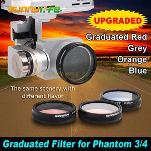 Camera Polarized Filters Graduated Filters Graduated Grey/ Red/ Orange/ Blue for DJI Phantom 4/ 3 Series