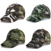 Camo Wholesale Plain Factory Price 5 Panel Adults Unisex Polyester Trucker Hat Camouflage Trucker Cap