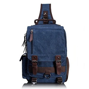 Canvas Cross Body Messenger Bag Shoulder Backpack Travel Rucksack Sling Bag