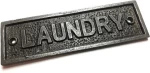 Cast Iron Door Sign LAUNDRY  Door-Sign-Decorative-Retro/ temp32